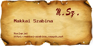 Makkai Szabina névjegykártya