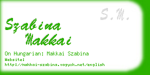 szabina makkai business card